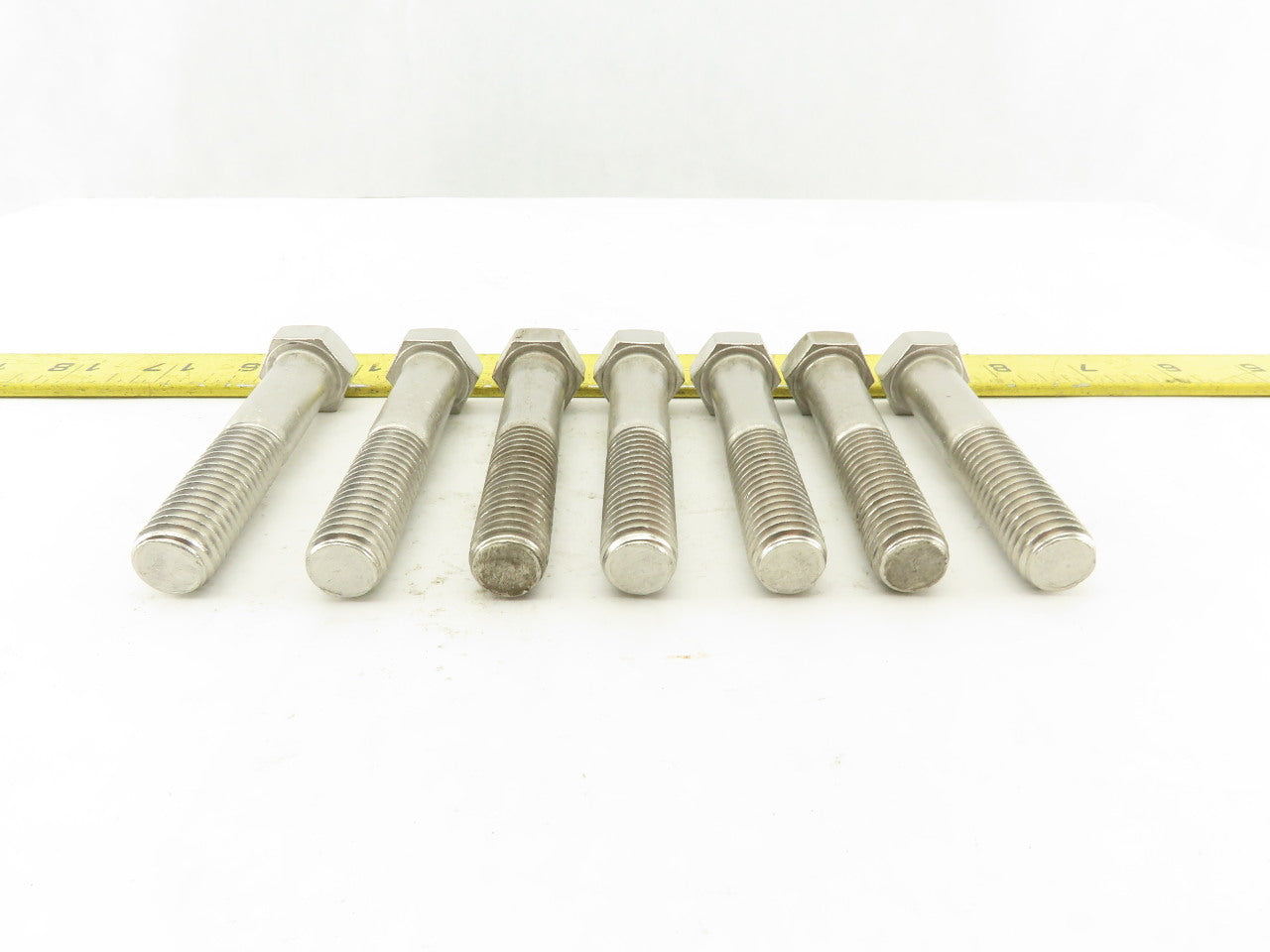 9/16-12 Stainless Steel Hex Head Bolt 2-7/8" Lot Of 7