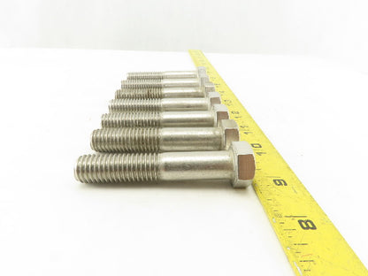 9/16-12 Stainless Steel Hex Head Bolt 2-7/8" Lot Of 7