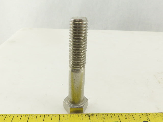 9/16-12 Stainless Steel Hex Head Bolt 2-7/8" Lot Of 7