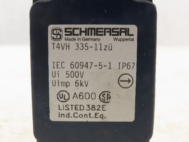Schmersal T4VH 335-11ZUE 600V 10A Rocker Cam Limit Switch