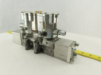 Parker L-215-53-102 Valvair Pneumatic Dual Piloted Valve 120V Override