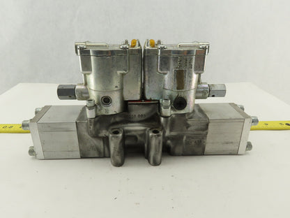 Parker L-215-53-102 Valvair Pneumatic Dual Piloted Valve 120V Override