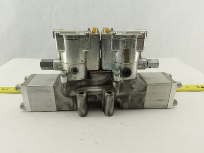 Parker L-215-53-102 Valvair Pneumatic Dual Piloted Valve 120V Override