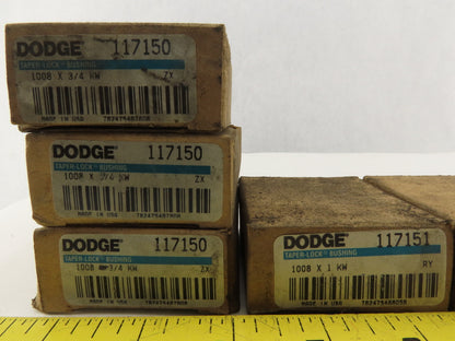 Dodge 119009 Taper Lock Bushing Assortment 3/4" 1" 7/8" Bores All NIB Lot Of 9