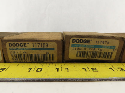 Dodge 119009 Taper Lock Bushing Assortment 3/4" 1" 7/8" Bores All NIB Lot Of 9