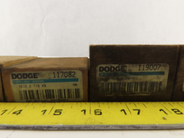 Dodge 119009 Taper Lock Bushing Assortment 3/4" 1" 7/8" Bores All NIB Lot Of 9