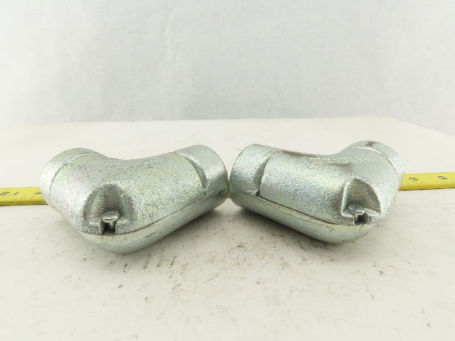 Appleton 1" Conduit Side Entry Pulling Elbow Galvanized 90° Lot OF 2