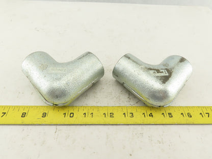 Appleton 1" Conduit Side Entry Pulling Elbow Galvanized 90° Lot OF 2