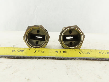 Wampfler 14mm Wide x 5mm Flat Cable Gland 28mm Connector Lot Of 2