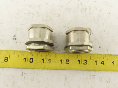 Wampfler 14mm Wide x 5mm Flat Cable Gland 28mm Connector Lot Of 2