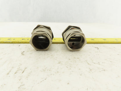 Wampfler 14mm Wide x 5mm Flat Cable Gland 28mm Connector Lot Of 2