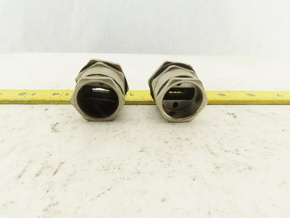 Wampfler 14mm Wide x 5mm Flat Cable Gland 28mm Connector Lot Of 2