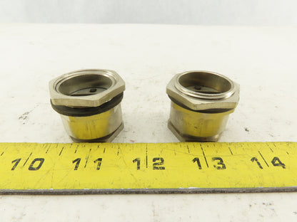 Wampfler 14mm Wide x 5mm Flat Cable Gland 28mm Connector Lot Of 2