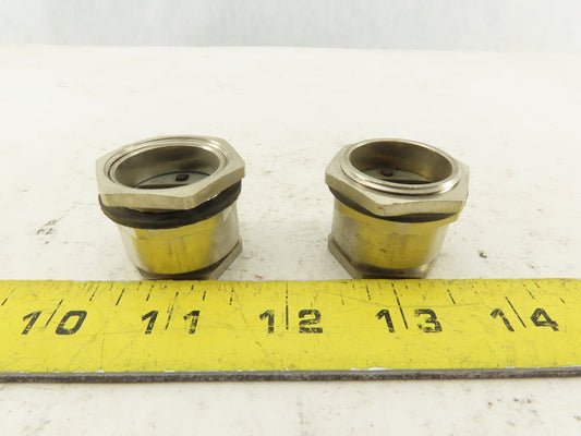 Wampfler 14mm Wide x 5mm Flat Cable Gland 28mm Connector Lot Of 2