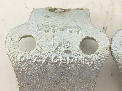 O-Z Gedney UBC50 1/2" Galvanized Right Angle  Saddle Brackets No U-Bolts Lot/ 8