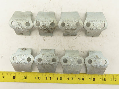 O-Z Gedney UBC50 1/2" Galvanized Right Angle  Saddle Brackets No U-Bolts Lot/ 8