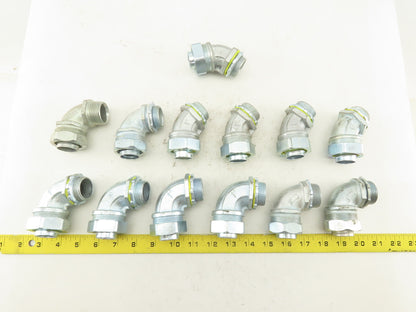 Appleton 1" x 1" Box Connector Liquid Tight Conduit Elbows 45° 90°  Mixed Lot/13