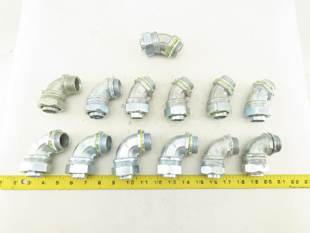 Appleton 1" x 1" Box Connector Liquid Tight Conduit Elbows 45° 90°  Mixed Lot/13
