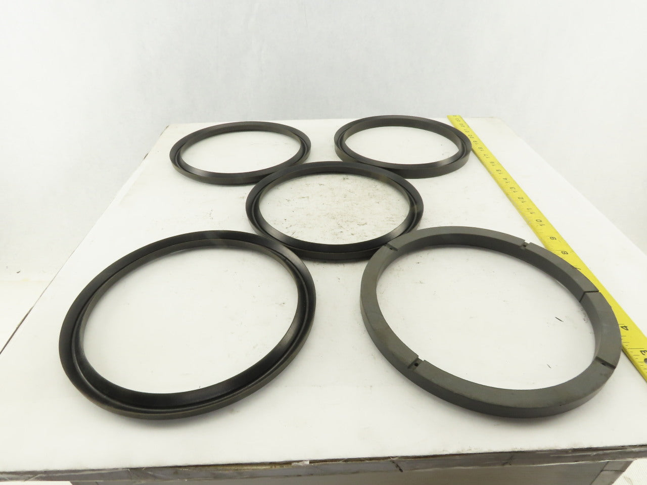 Loewy Machinery Packing Rings 180 x 210 x 50.5mm Set Base Ring and 4 U-Cup Seals