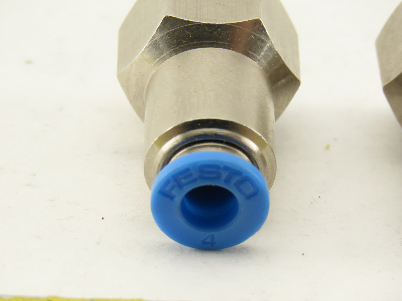 Festo 4mm Tube Push To Connect 3/8 Female Stainless Steel Fitting Lot Of 2