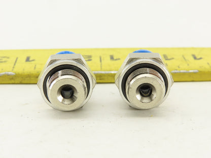 Festo 4mm Tube Push To Connect G1/8 Male Stainless Steel Fitting Lot Of 2