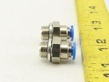 Festo 4mm Tube Push To Connect G1/8 Male Stainless Steel Fitting Lot Of 2