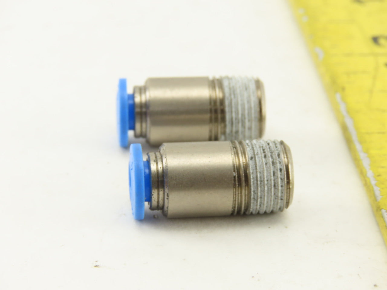 Festo 4mm Tube Push To Connect 3/8 Male Stainless Steel Fitting Lot Of 2