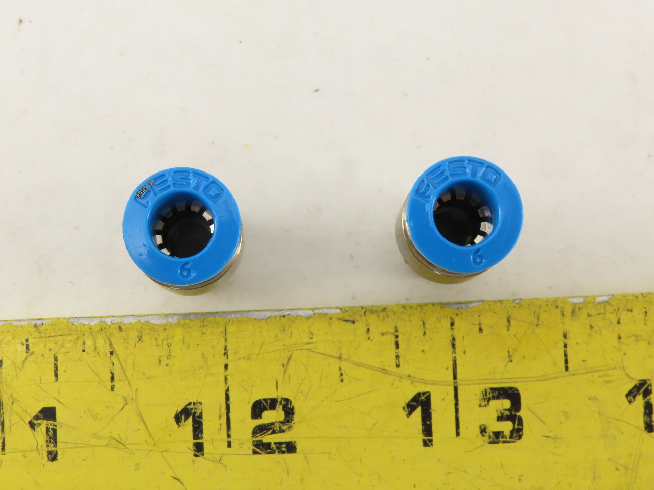 Festo 6mm Tube Push To Connect 3/8 Male Stainless Steel Fitting Lot Of 2