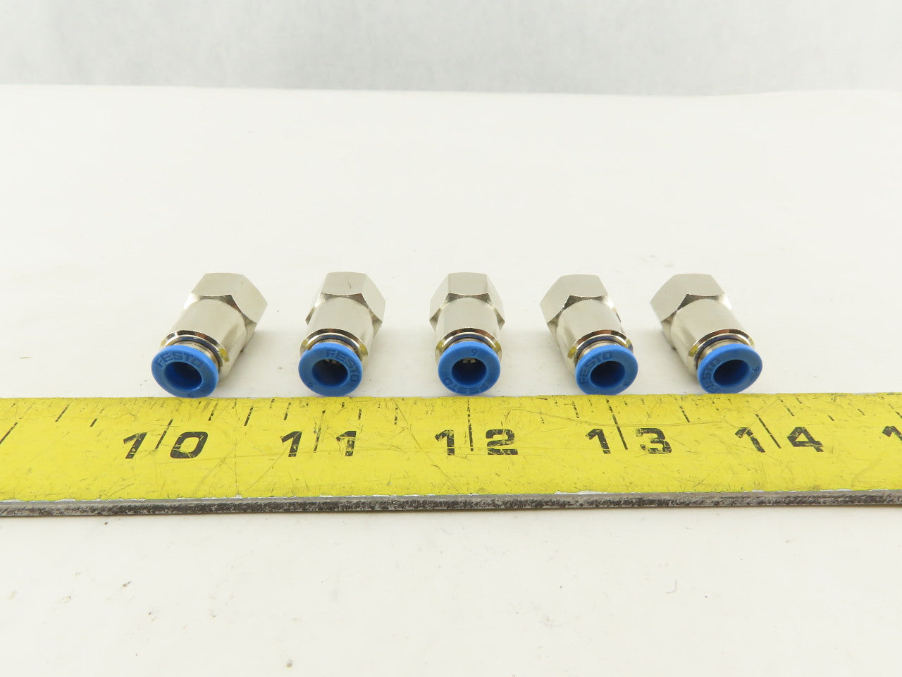 Festo 6mm Tube Push To Connect 3/8 Male Stainless Steel Fitting Lot Of 5