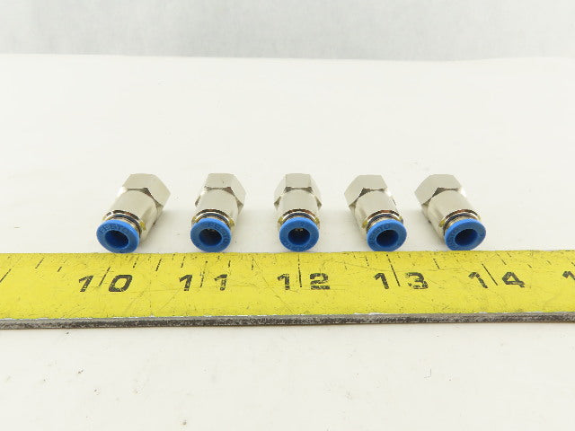 Festo 6mm Tube Push To Connect 3/8 Male Stainless Steel Fitting Lot Of 5