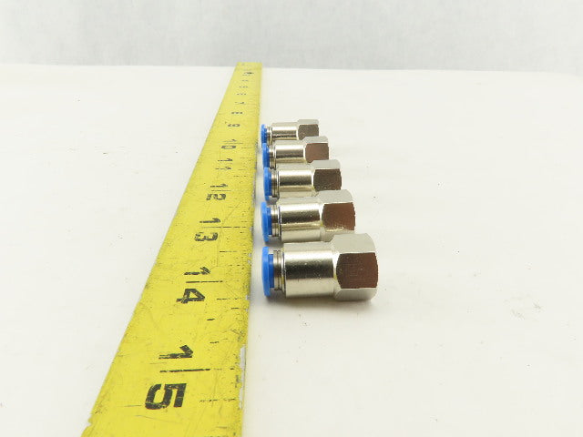 Festo 6mm Tube Push To Connect 3/8 Male Stainless Steel Fitting Lot Of 5