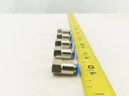 Festo 6mm Tube Push To Connect 3/8 Male Stainless Steel Fitting Lot Of 5