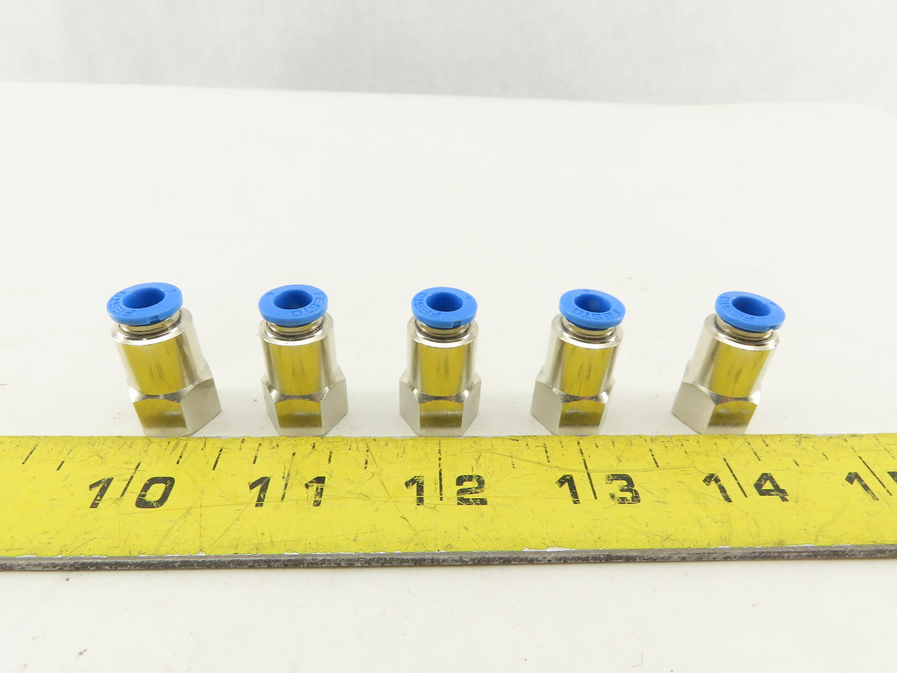 Festo 6mm Tube Push To Connect 3/8 Male Stainless Steel Fitting Lot Of 5