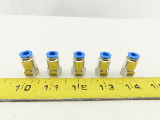 Festo 6mm Tube Push To Connect 3/8 Male Stainless Steel Fitting Lot Of 5