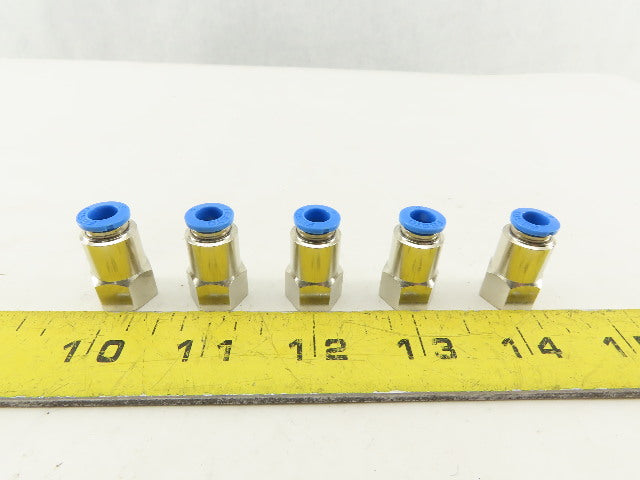 Festo 6mm Tube Push To Connect 3/8 Male Stainless Steel Fitting Lot Of 5
