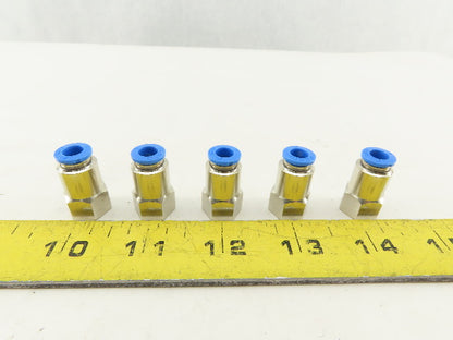 Festo 6mm Tube Push To Connect 3/8 Male Stainless Steel Fitting Lot Of 5