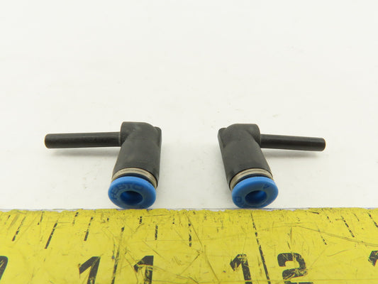Festo 4mm Tube Push To Connect 4mm Stem Adapter Elbow 90° Lot Of 2