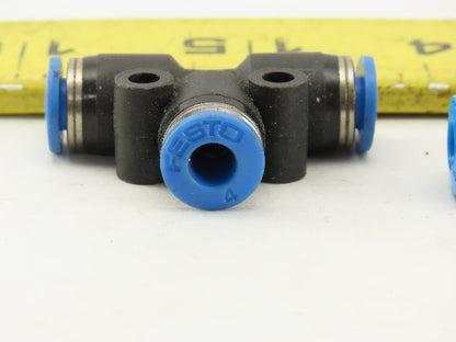 Festo 4mm Tube Push To Connect Tee Fitting Lot Of 5