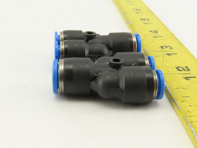 Festo 8mm x Branch 6mm Push To Connect Adapter Y Fitting Lot Of 2