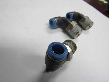 Festo 8mm Tube Push To Connect 3/8" NPT Elbow Fitting 90° Lot Of 3