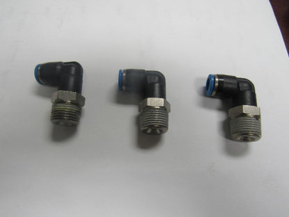 Festo 8mm Tube Push To Connect 3/8" NPT Elbow Fitting 90° Lot Of 3