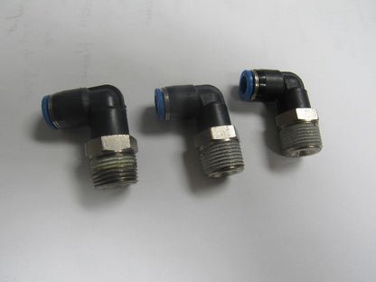 Festo 8mm Tube Push To Connect 3/8" NPT Elbow Fitting 90° Lot Of 3
