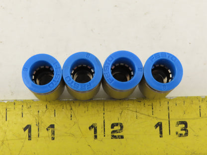 Festo 8mm Tube Push To Connect Stainless Steel 1/8" Male Fitting Lot Of 4