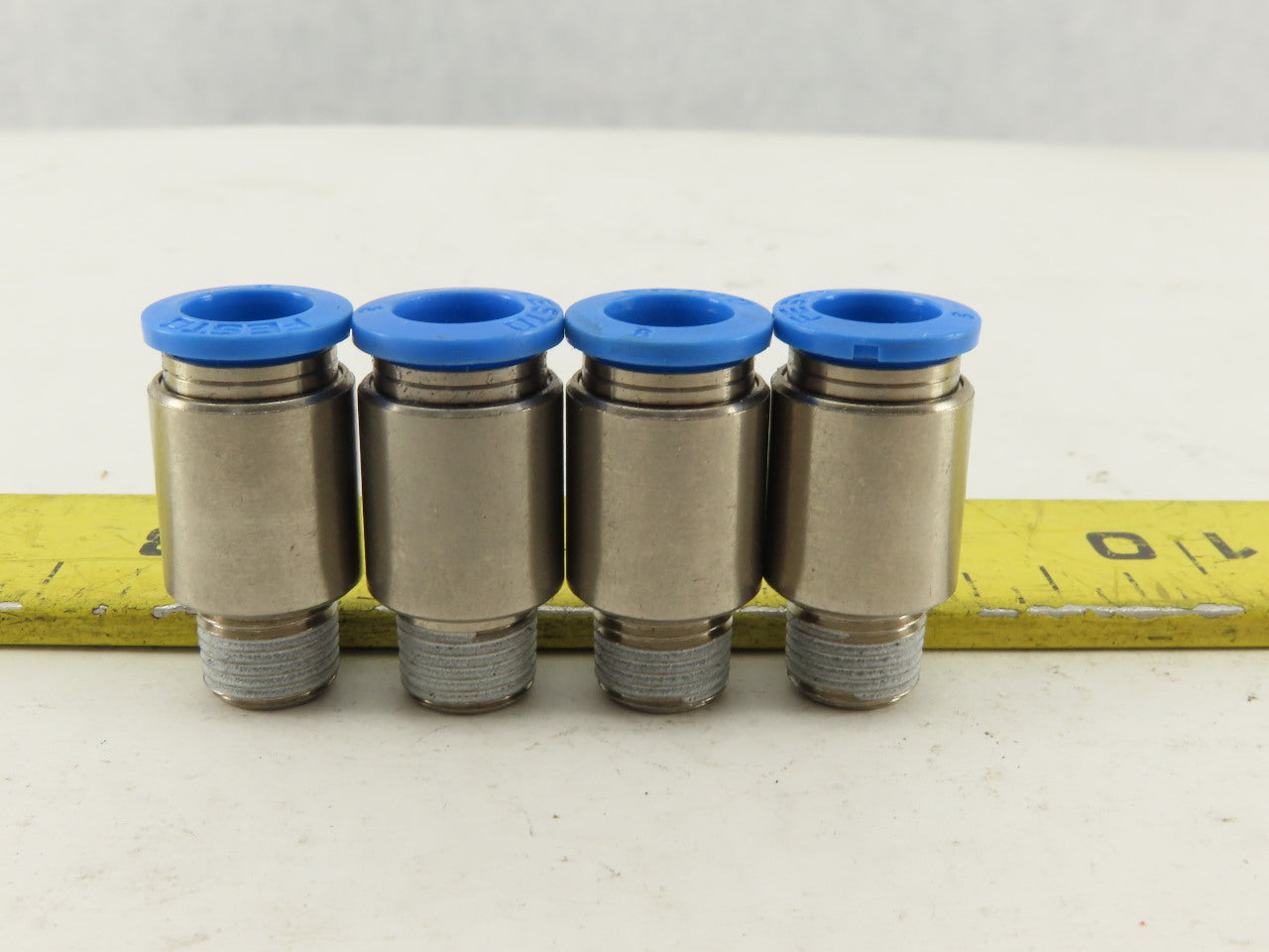 Festo 8mm Tube Push To Connect Stainless Steel 1/8" Male Fitting Lot Of 4