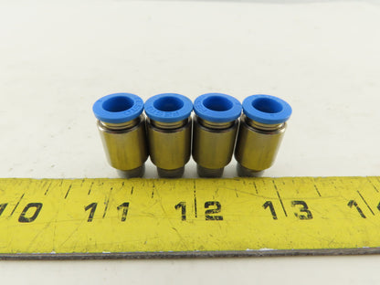 Festo 8mm Tube Push To Connect Stainless Steel 1/8" Male Fitting Lot Of 4