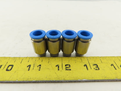 Festo 8mm Tube Push To Connect Stainless Steel 1/8" Male Fitting Lot Of 4