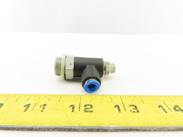 Festo 6mm Tube Push To Connect 3/8 90° Elbow Check Valve Flow Control