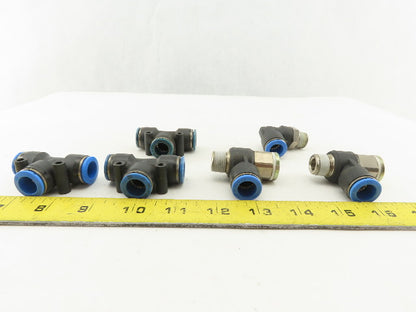 Festo 12mm Tube Push To Connect Fitting Mixed Lot Tee Elbow Flow Control Lot/ 6