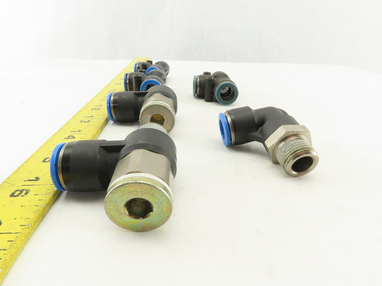 Festo 12mm Tube Push To Connect Fitting Mixed Lot Tee Elbow Flow Control Lot/ 6