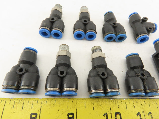 Festo 6mm Tube Push To Connect Fitting Mixed Lot Y Coupling Elbow Lot Of 14